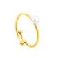 Freshwater Pearl Adjustable Ring | Tarnish-Free 18K Gold Plated Minimalist
