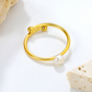 Freshwater Pearl Adjustable Ring | Tarnish-Free 18K Gold Plated Minimalist