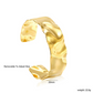 Liquid Gold Sculptural Cuff Bracelet | Wide Tarnish-Free Stainless Steel