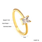 Minimalist Baguette CZ Solitaire Ring | 18K Gold Plated Tarnish-Free Band