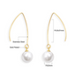 Minimalist Pearl Drop Dangle Earrings | Tarnish-Free 316L Stainless Steel