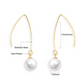 Minimalist Pearl Drop Dangle Earrings | Tarnish-Free 316L Stainless Steel