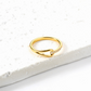18K Gold Plated Stainless Steel Water Drop Geometric Ring | Tarnish-Free & Hypoallergenic