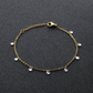 Dainty CZ Station Bracelet | Tarnish-Free 18K Gold Plated Layering Chain