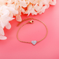 Dainty Pave Heart Shape Chain Bracelet | Two-Tone Gold Tarnish-Free Stainless Steel