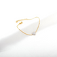 Dainty Pave Heart Shape Chain Bracelet | Two-Tone Gold Tarnish-Free Stainless Steel