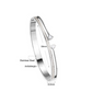 Pavé CZ Split Bangle Bracelet | Tarnish-Free Silver Open Cuff
