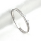 Pavé CZ Split Bangle Bracelet | Tarnish-Free Silver Open Cuff