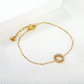 Dainty Sunburst Charm Bracelet | Tarnish-Free CZ Gold Chain for Layering