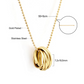 Interlocking Knot Pendant Necklace | Tarnish-Free Gold Bead Chain Statement