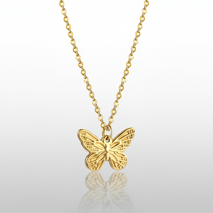 Dainty Butterfly Pendant Necklace | Tarnish-Free 18K Gold Charm Chain