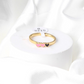 Gold Plated Stainless Steel Triple Heart Ring | Cute & Dainty Love Jewelry