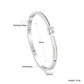Mother of Pearl CZ Inlay Bangle | Tarnish-Free 18K Gold Hinged Bracelet