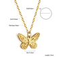 Dainty Butterfly Pendant Necklace | Tarnish-Free 18K Gold Charm Chain