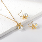 Bow Pearl Pendant Necklace | Tarnish-Free 18K Gold Bead Chain Charm - Fynzi