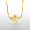 Statement Flower Pendant Necklace | Gold Snake Chain Tarnish-Free 18K - Fynzi