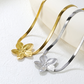 Statement Flower Pendant Necklace | Gold Snake Chain Tarnish-Free 18K - Fynzi