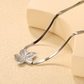 Statement Flower Pendant Necklace | Gold Snake Chain Tarnish-Free 18K - Fynzi