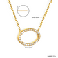 Oval Pavé CZ Pendant Necklace | Tarnish-Free Gold Layering Chain - Fynzi