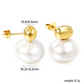 Sculptural Nugget Statement Pearl Drop Earrings | 18K Tarnish-Free Gold