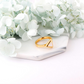 Stainless Steel Triangle Shell Ring in Gold | Women's Geometric Statement Jewelry