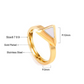 Stainless Steel Triangle Shell Ring in Gold | Women's Geometric Statement Jewelry